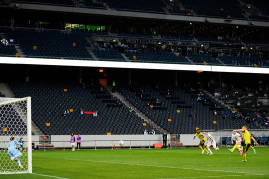 Sebastian Larsson of Sweden shoots a penalty shot