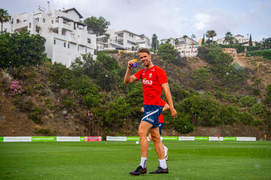 Kristoffer Ajer of the Norwegian national football team