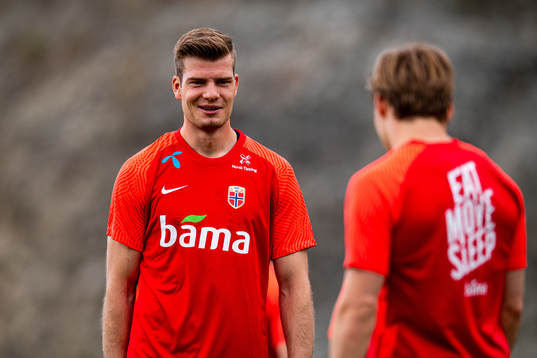 Alexander Sørloth of the Norwegian national football team
