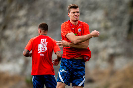Alexander Sørloth of the Norwegian national football team