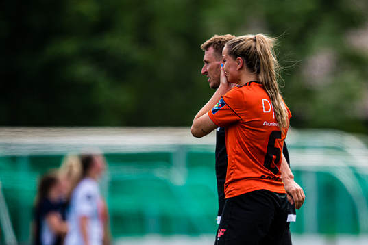 Dina Fosso Dale of Åsane looks dejected