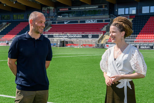 Manuel Lindberg, klubbchef Brommapojkarna, och Idrotts- och