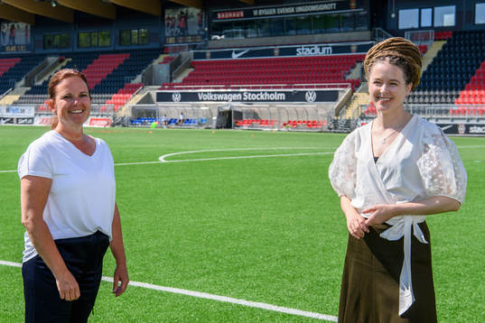 Linda Zillén, ordförande i IK Uppsala, och Idrotts- och