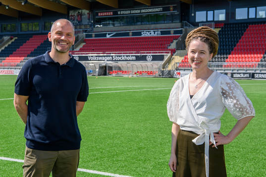 Manuel Lindberg, klubbchef Brommapojkarna, och Idrotts- och