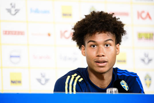 Jens-Lys Cajuste of the Swedish national football team