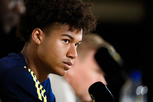 Jens-Lys Cajuste of the Swedish national football team