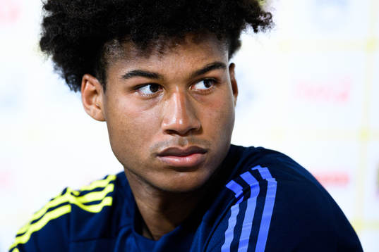 Jens-Lys Cajuste of the Swedish national football team