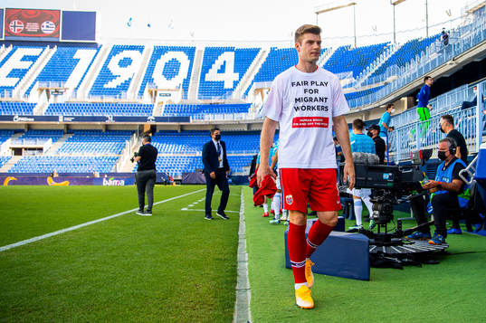 Alexander Sørloth of Norway prior to the international