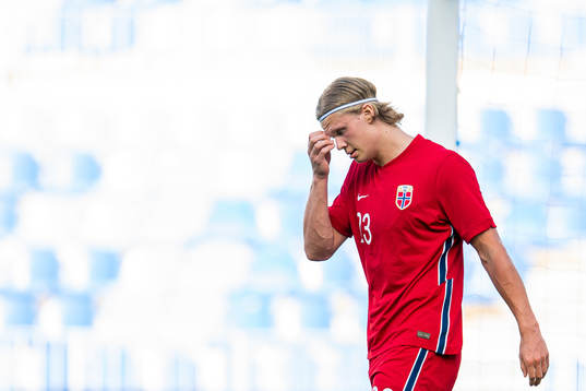 Erling Braut Haaland of Norway looks dejected