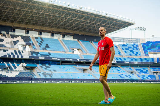 Goalkeeper André Hansen of Norway looks dejected