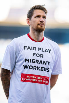 Stefan Strandberg of Norway wearing a t-shirt with the
