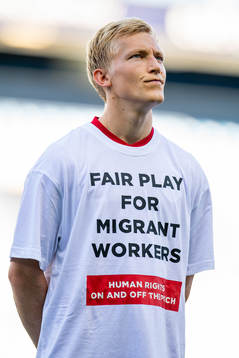 Birger Meling of Norway wearing a t-shirt with the message