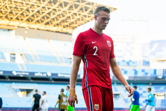 Stian Gregersen of Norway looks dejected