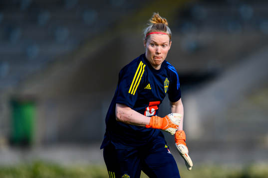 Goalkeeper Hedvig Lindahl of the Swedish women's national