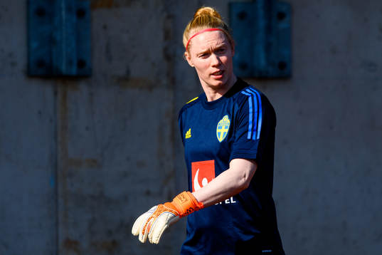 Goalkeeper Hedvig Lindahl of the Swedish women's national