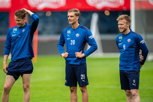 Helsingborgs Viktor Lundberg, Dennis Olsson  och Andreas
