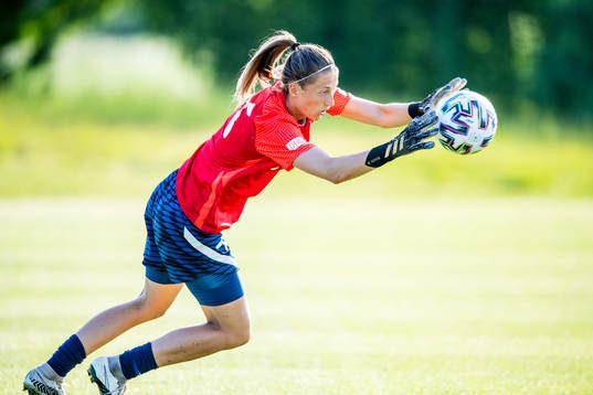 Goalkeeper Cecilie Hautsåker Fiskerstrand of the Norwegian