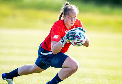 Goalkeeper Aurora Mikalsen of the Norwegian women’s