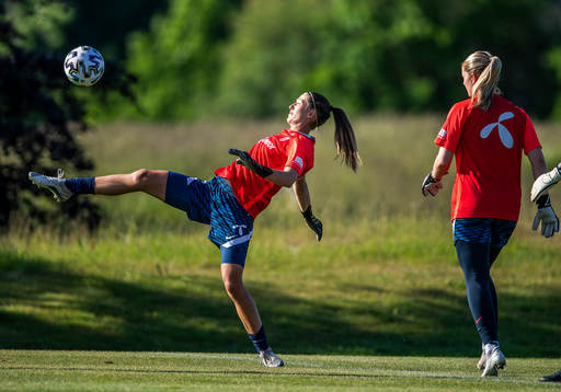 Goalkeeper Cecilie Hautsåker Fiskerstrand of the Norwegian