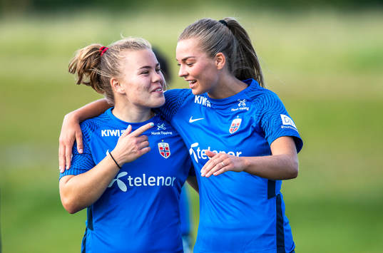 Olaug Tvedten and Malin Skulstal Sunde of the Norwegian
