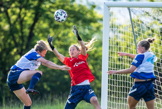 Goalkeeper Cecilie Hautsåker Fiskerstrand of the Norwegian