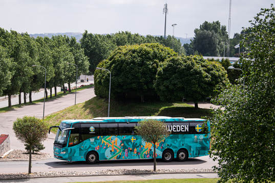 The team bus of the Swedish national football team
