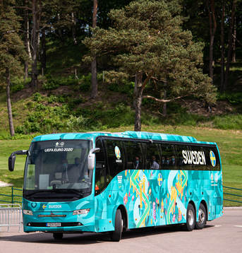 The team bus of the Swedish national football team