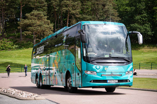 The team bus of the Swedish national football team
