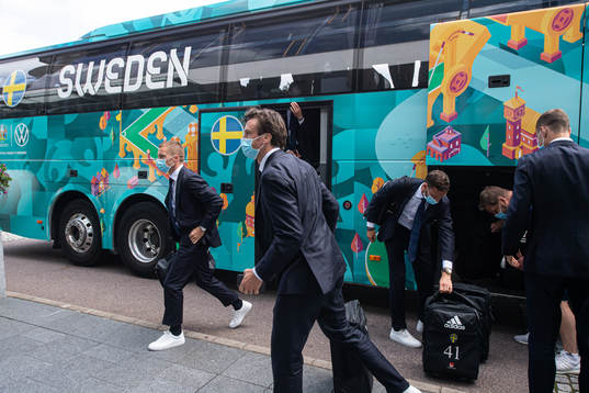 Sebastian Larsson, Gustav Svensson and Marcus Berg of the