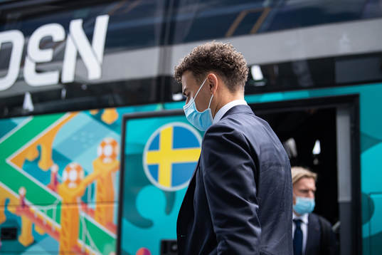Jordan Larsson of the Swedish national football team