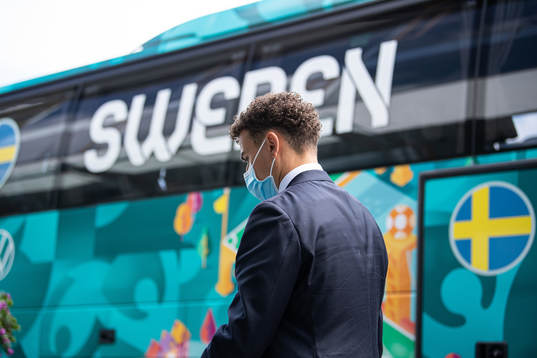 Jordan Larsson of the Swedish national football team