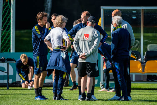 Albin Ekdal, team manager Stefan Pettersson, Andreas