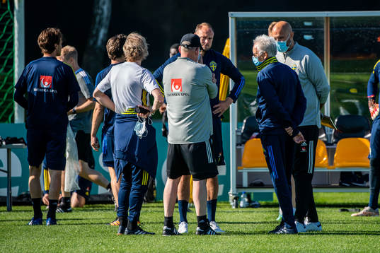 Albin Ekdal, team manager Stefan Pettersson, Andreas