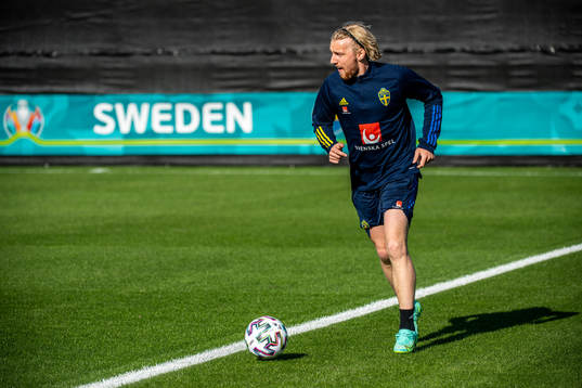 Emil Forsberg of the Swedish national football team at a