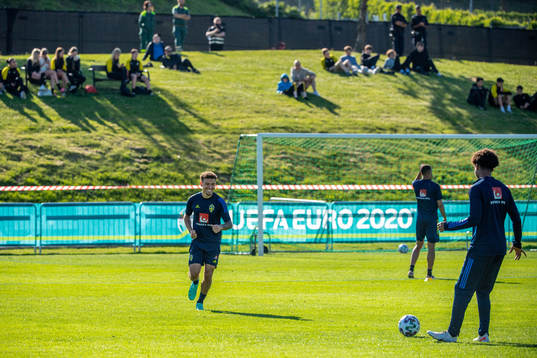 Jordan Larsson and Jens Cajuste of the Swedish national