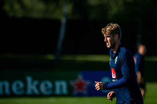 Filip Helander of the Swedish national football team at a