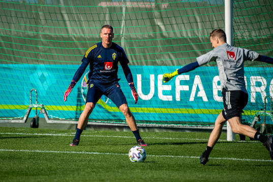 Goalkeeper Robin Olsen of the Swedish national football