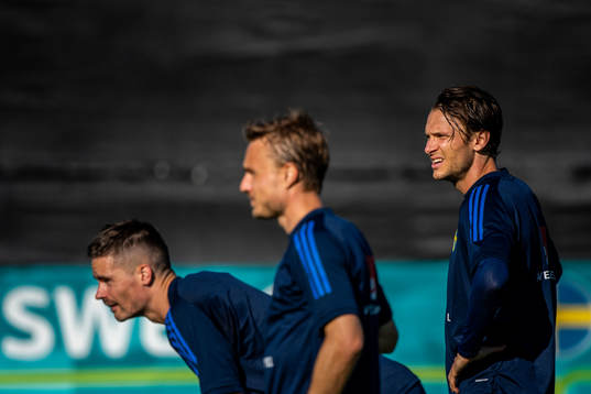 Albin Ekdal of the Swedish national football team at a