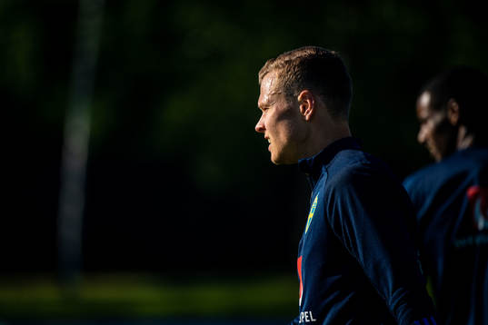 Viktor Claesson of the Swedish national football team at a