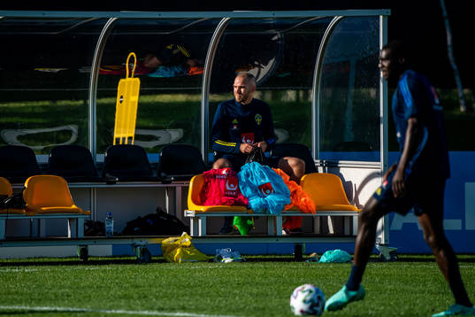 Marcus Danielson of the Swedish national football team at a