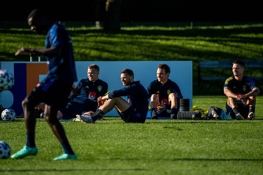 Viktor Claesson, Marcus Berg, Albin Ekdal and Mikael Lustig