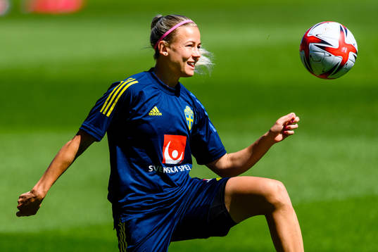 Hanna Glas of the Swedish women's national football team