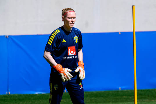 Goalkeeper Hedvig Lindahl of the Swedish women's national