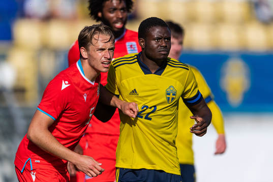 Mathias Olesen of Luxembourg and Benjamin Mbunga Kimpioka