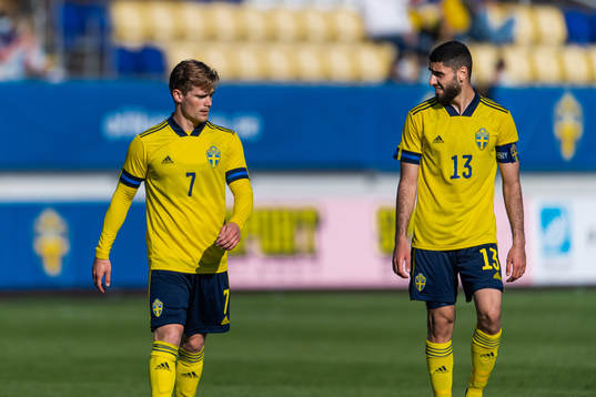 Hampus Finndell and Aiham Ousou of Sweden
