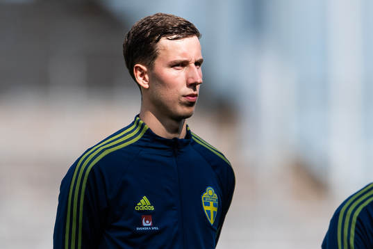 Goalkeeper Samuel Brolin of Sweden