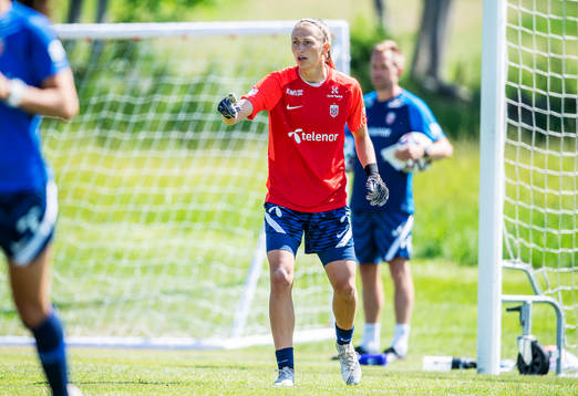 Goalkeeper Cecilie Hautsåker Fiskerstrand of the Norwegian