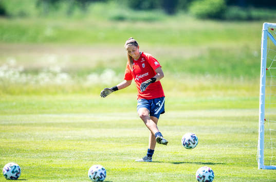 Goalkeeper Cecilie Hauståker Fiskerstrand of the Norwegian