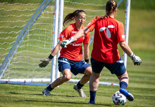 Goalkeeper Cecilie Hauståker Fiskerstrand of the Norwegian
