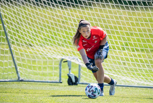Goalkeeper Cecilie Hauståker Fiskerstrand of the Norwegian